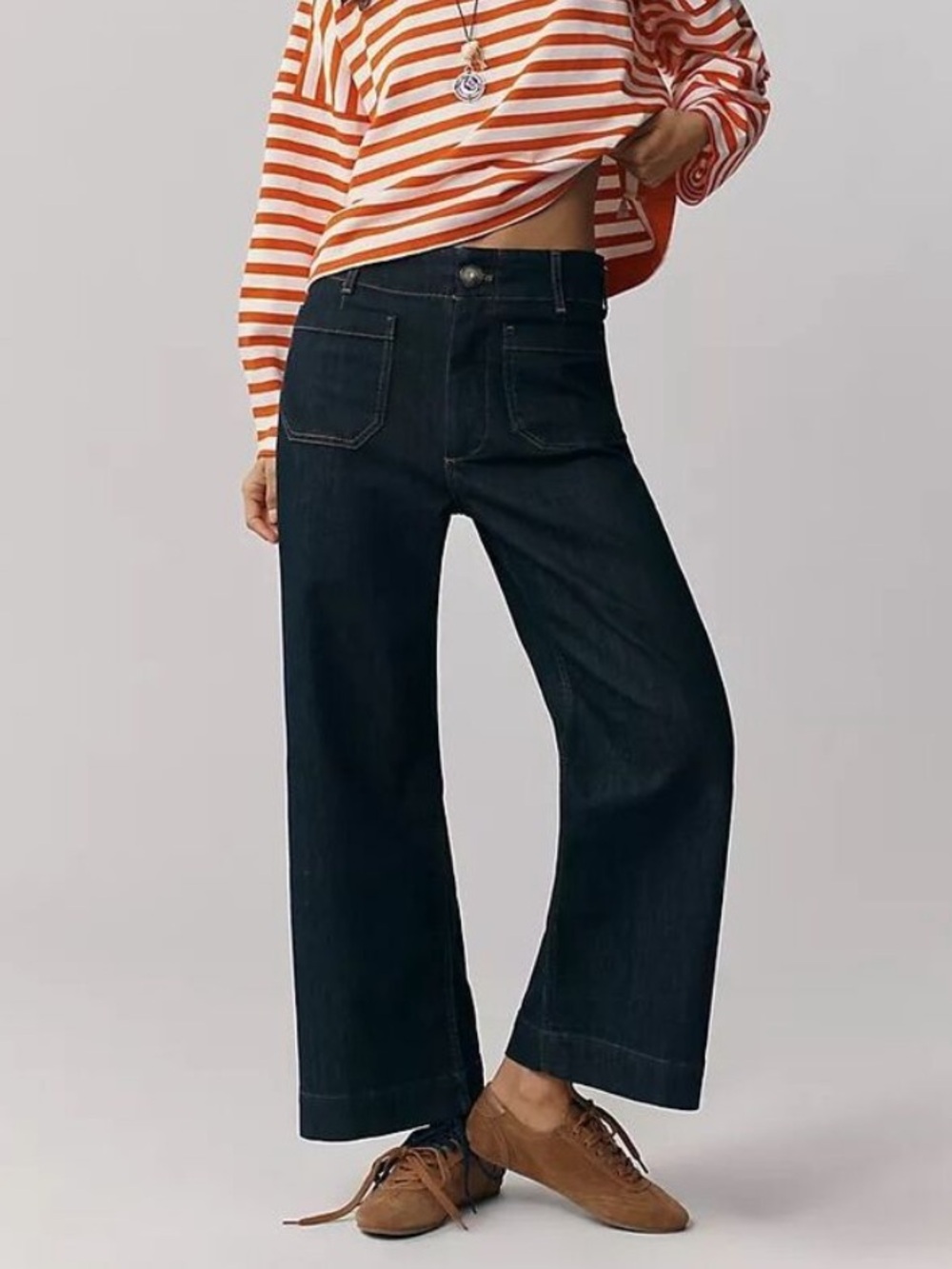 Maeve‎ The Colette Cropped Wide-Leg Jeans